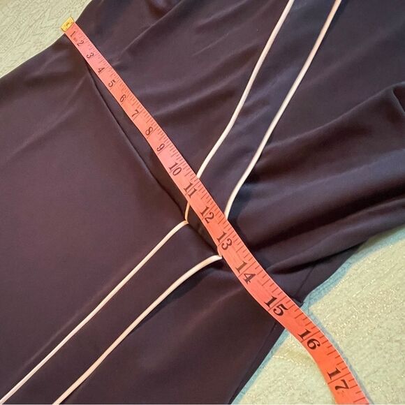 TALBOTS Navy with white contrast piping trim faux wrap dress, fully lined, sz S - Picture 9 of 15